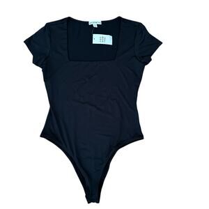 And Now This Women's Black Short Sleeve Bodysuit - M - NWT